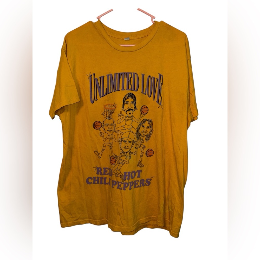 Los Angeles Lakers Red Hot Chili Peppers Graphic T-Shirt Size XL